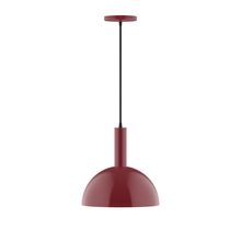 Montclair Light Works PEBX471-55-L12 - 12&#34; Stack Dome LED Pendant, Barn Red