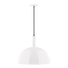 Montclair Light Works PEBX472-44-L13 - 18&#34; Stack Dome LED Pendant, White