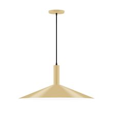 Montclair Light Works PEBX478-17-L10 - 24&#34; Stack Shallow Cone LED Pendant, Ivory