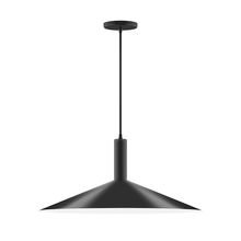 Montclair Light Works PEBX478-41-L10 - 24&#34; Stack Shallow Cone LED Pendant, Black