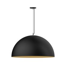 Montclair Light Works PEG231-41-75-L14 - 36&#34; XL Choices Shallow Dome Shade, medium base, SS cable, black cord with canopy