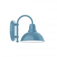 Montclair Light Works SCB105-54-L10 - 8&#34; Cafe shade, wall mount sconce, Light Blue