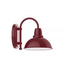 Montclair Light Works SCB105-55-L10 - 8&#34; Cafe shade, wall mount sconce, Barn Red