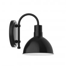 Montclair Light Works SCB114-41-L10 - 8&#34; Deep Bowl shade, wall mount sconce, Black