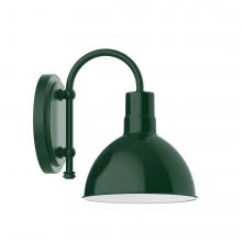 Montclair Light Works SCB114-42-L10 - 8&#34; Deep Bowl shade, wall mount sconce, Forest Green