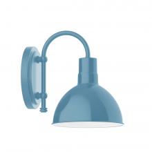 Montclair Light Works SCB114-54-L10 - 8&#34; Deep Bowl shade, wall mount sconce, Light Blue