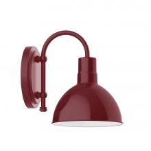 Montclair Light Works SCB114-55-L10 - 8&#34; Deep Bowl shade, wall mount sconce, Barn Red