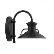 Montclair Light Works SCB140-41-L10 - 8&#34; Homestead shade, wall mount sconce, Black