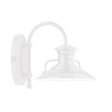 Montclair Light Works SCB140-44-L10 - 8&#34; Homestead shade, wall mount sconce, White