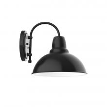 Montclair Light Works SCC106-41 - 12&#34; Cafe shade, wall mount sconce, Black