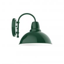 Montclair Light Works SCC106-42 - 12&#34; Cafe shade, wall mount sconce, Forest Green