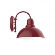 Montclair Light Works SCC106-55 - 12&#34; Cafe shade, wall mount sconce, Barn Red