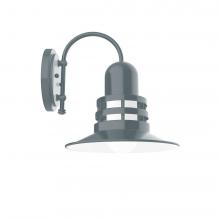 Montclair Light Works SCC148-40-G07 - 12" Atomic shade, wall mount sconce with frosted glass, Slate Gray