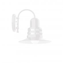 Montclair Light Works SCC148-44-G07 - 12" Atomic shade, wall mount sconce with frosted glass, White