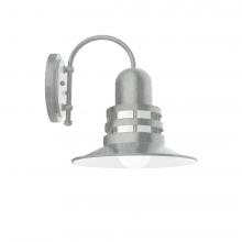 Montclair Light Works SCC148-49-G07 - 12" Atomic shade, wall mount sconce with frosted glass, Painted Galvanized