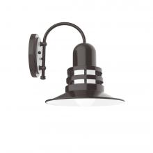 Montclair Light Works SCC148-51-G07 - 12" Atomic shade, wall mount sconce with frosted glass, Architectural Bronze