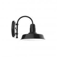 Montclair Light Works SCC181-41-W10 - 10&#34; Warehouse shade wall mount sconce with wire grill, Black