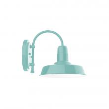 Montclair Light Works SCC181-48-W10-L12 - 10&#34; Warehouse shade wall mount sconce with wire grill, Sea Green