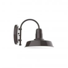 Montclair Light Works SCC181-51-W10-L12 - 10&#34; Warehouse shade wall mount sconce with wire grill, Architectural Bronze