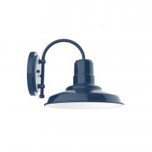 Montclair Light Works SCC182-50-W12-L12 - 12&#34; Warehouse shade wall mount sconce with wire grill, Navy