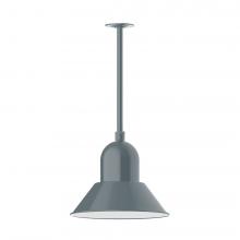 Montclair Light Works STA124-40-H36-L13 - 14&#34; Prima, stem mount with canopy, Slate Gray