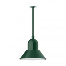 Montclair Light Works STA124-42-H36-L13 - 14&#34; Prima, stem mount with canopy, Forest Green