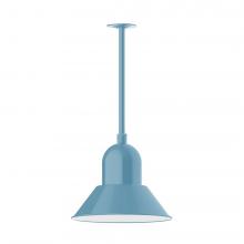 Montclair Light Works STA124-54-H36-L13 - 14&#34; Prima, stem mount with canopy, Light Blue