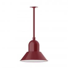 Montclair Light Works STA124-55-H36-L13 - 14&#34; Prima, stem mount with canopy, Barn Red