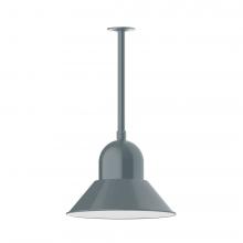 Montclair Light Works STB125-40-T36-L13 - 16&#34; Prima, stem mount with canopy, Slate Gray