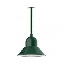 Montclair Light Works STB125-42-T36-L13 - 16&#34; Prima, stem mount with canopy, Forest Green