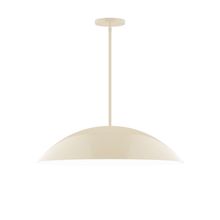 Montclair Light Works STG439-16-L14 - 24" Axis Half Dome LED Stem Hung Pendant, Cream