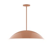 Montclair Light Works STG439-19-L14 - 24" Axis Half Dome LED Stem Hung Pendant, Terracotta