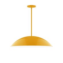 Montclair Light Works STG439-21-L14 - 24" Axis Half Dome LED Stem Hung Pendant, Bright Yellow