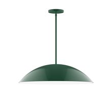 Montclair Light Works STG439-42-L14 - 24" Axis Half Dome LED Stem Hung Pendant, Forest Green