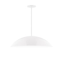 Montclair Light Works STG439-44-L14 - 24" Axis Half Dome LED Stem Hung Pendant, White