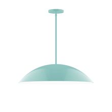 Montclair Light Works STG439-48-L14 - 24" Axis Half Dome LED Stem Hung Pendant, Sea Green