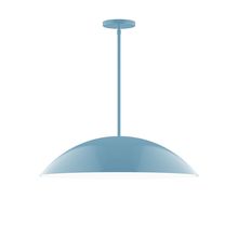 Montclair Light Works STG439-54-L14 - 24" Axis Half Dome LED Stem Hung Pendant, Light Blue
