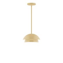 Montclair Light Works STGX445-17-L10 - 10&#34; Nest LED Stem Hung Pendant, Ivory