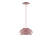 Montclair Light Works STGX445-20-L10 - 10&#34; Nest LED Stem Hung Pendant, Mauve