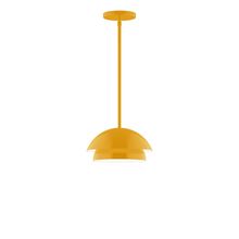 Montclair Light Works STGX445-21-L10 - 10&#34; Nest LED Stem Hung Pendant, Bright Yellow