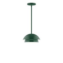 Montclair Light Works STGX445-42-L10 - 10&#34; Nest LED Stem Hung Pendant, Forest Green