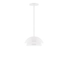 Montclair Light Works STGX445-44-L10 - 10&#34; Nest LED Stem Hung Pendant, White