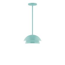 Montclair Light Works STGX445-48-L10 - 10&#34; Nest LED Stem Hung Pendant, Sea Green