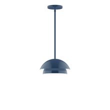 Montclair Light Works STGX445-50-L10 - 10&#34; Nest LED Stem Hung Pendant, Navy