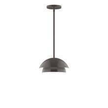 Montclair Light Works STGX445-51-L10 - 10&#34; Nest LED Stem Hung Pendant, Architectural Bronze