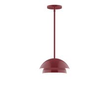 Montclair Light Works STGX445-55-L10 - 10&#34; Nest LED Stem Hung Pendant, Barn Red