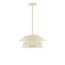 Montclair Light Works STGX446-16-L12 - 16&#34; Nest LED Stem Hung Pendant, Cream