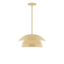 Montclair Light Works STGX446-17-L12 - 16&#34; Nest LED Stem Hung Pendant, Ivory