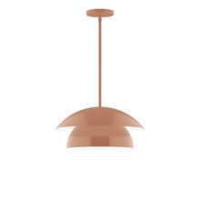 Montclair Light Works STGX446-19-L12 - 16&#34; Nest LED Stem Hung Pendant, Terracotta