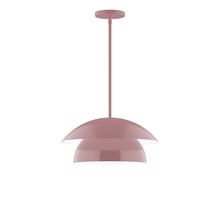 Montclair Light Works STGX446-20-L12 - 16&#34; Nest LED Stem Hung Pendant, Mauve